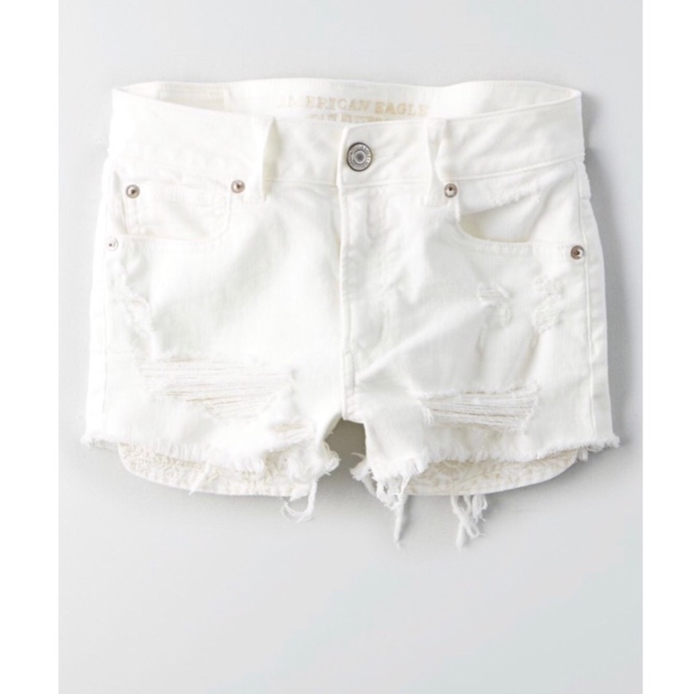 American Eagle Outfitters Ripped White Shorts